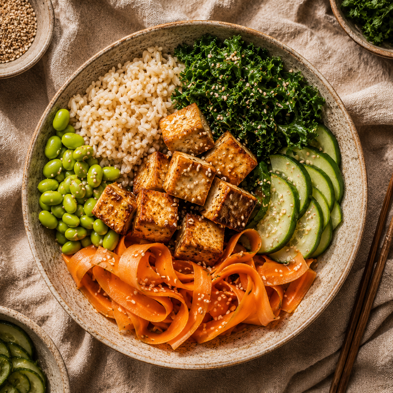 Marinated Tofu Burrito Bowl