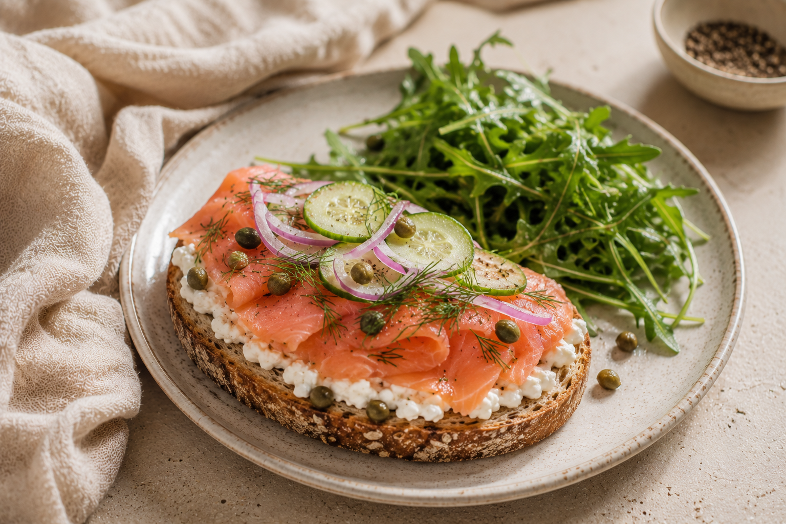 Smoked Salmon Sourdough Plate