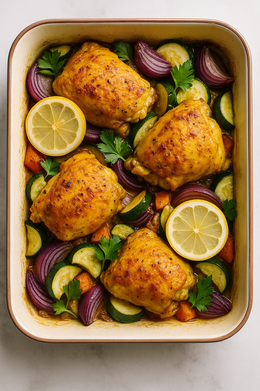 Turmeric Chicken Tray Bake