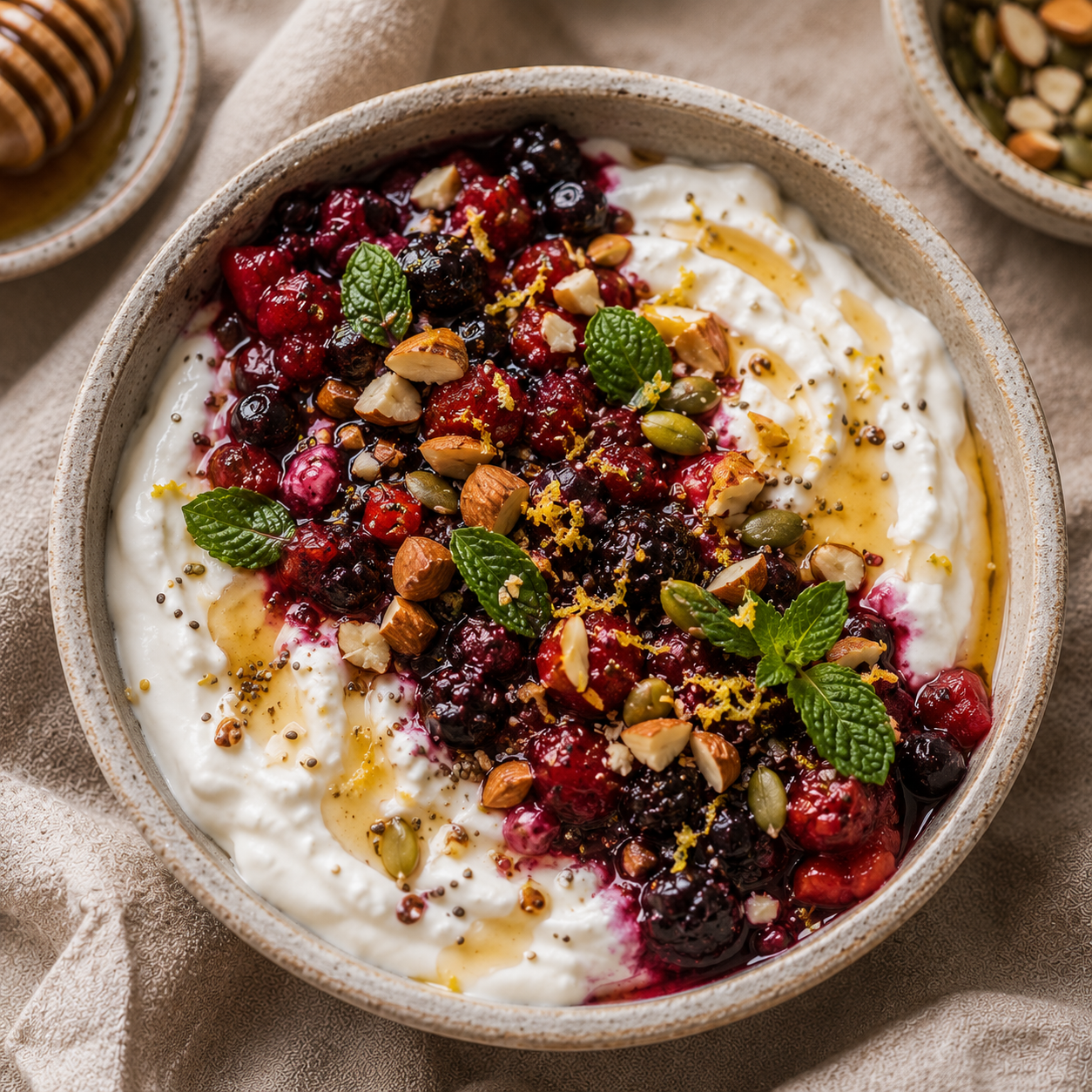 Winter Berry & Greek Yoghurt Bowl
