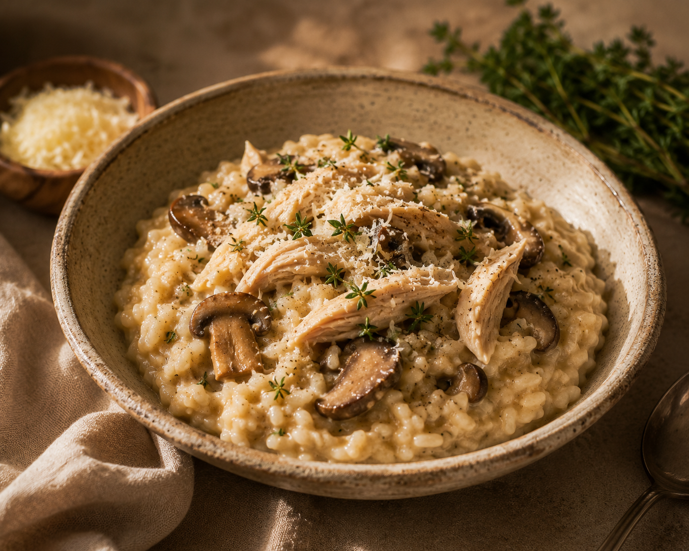 Mushroom & Chicken Risotto