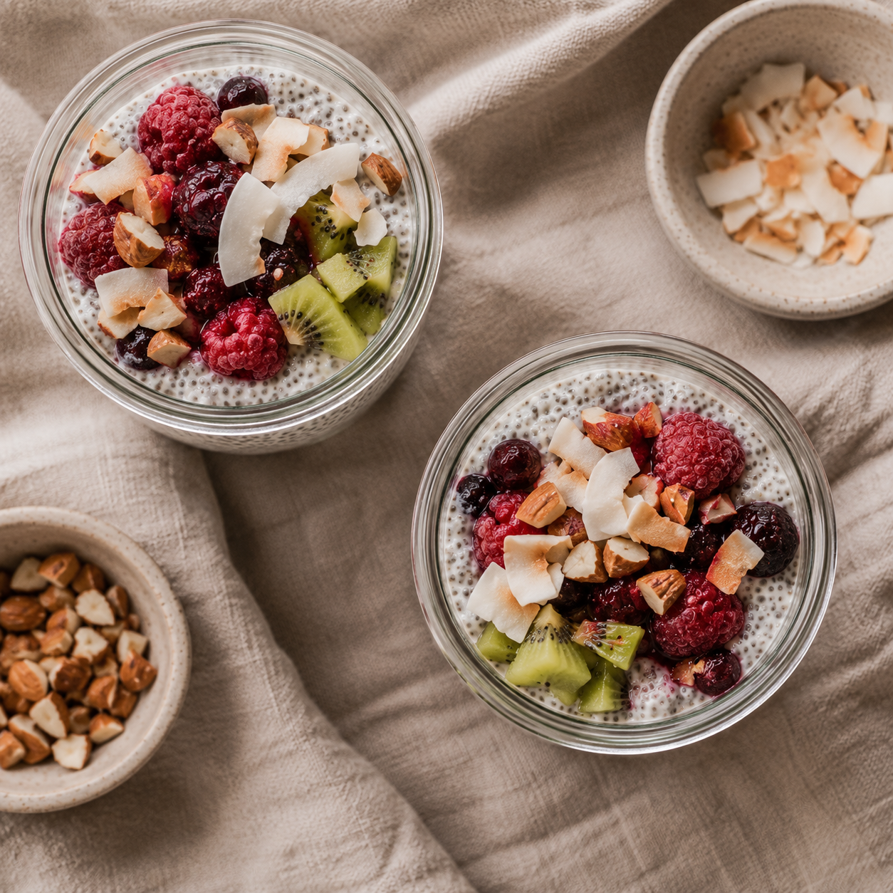 Vanilla Coconut Chia Puddings