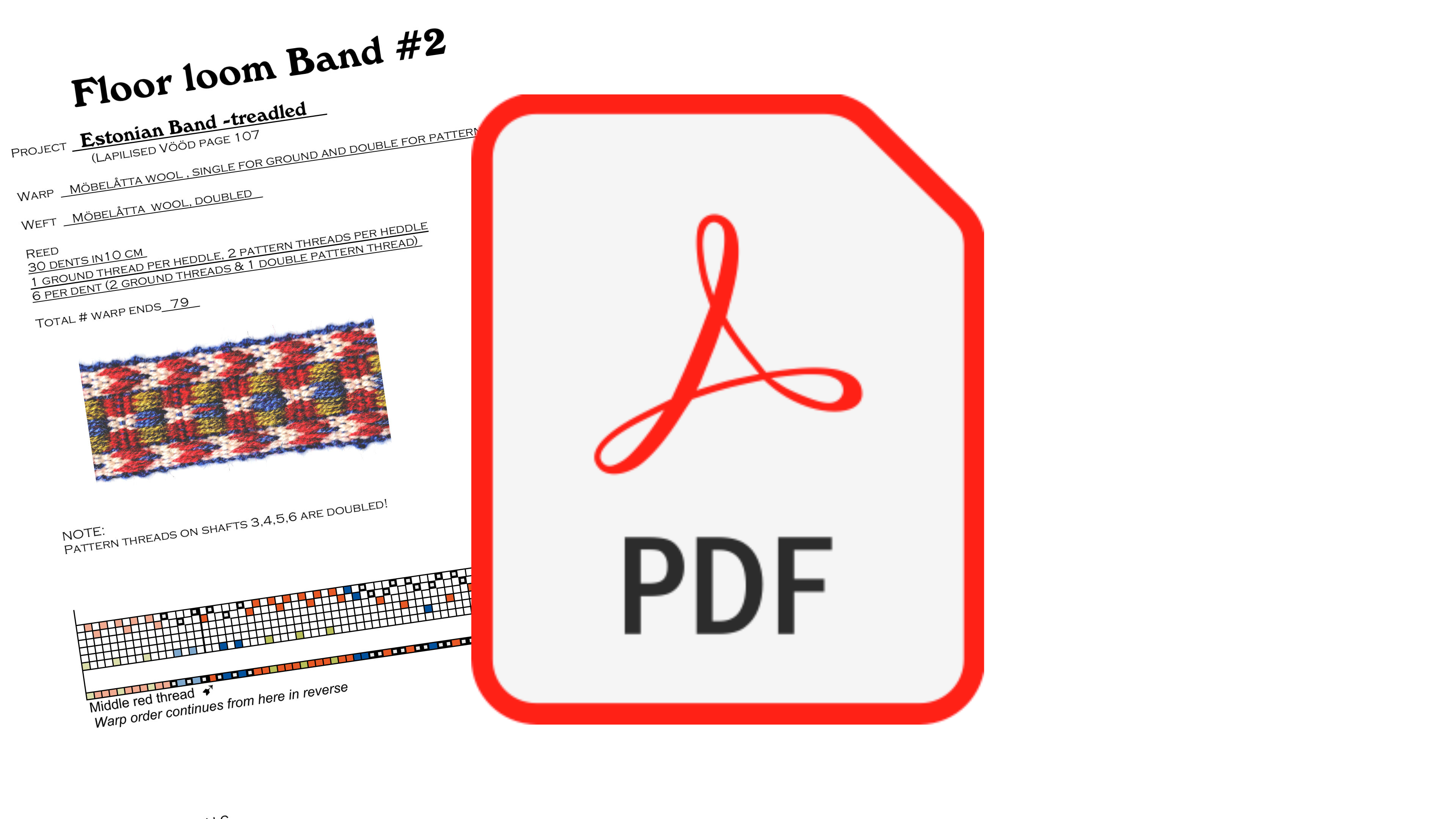 (BW-20) Floor loom #2 project sheet