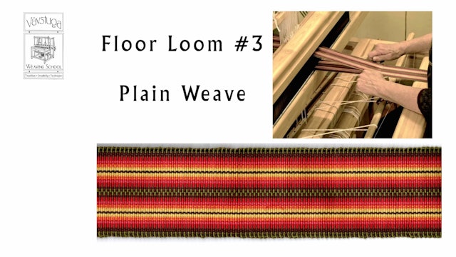 BW-21. Floor loom #3 – plain weave band
