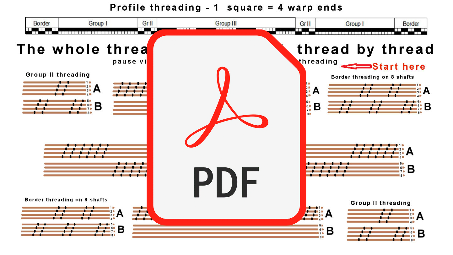 (BA-13) Block damask whole threading
