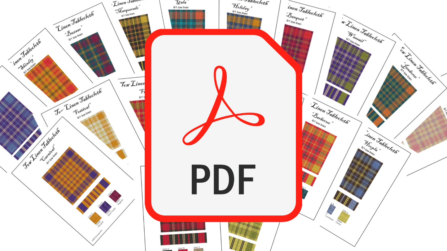 (CL-03) Tow linen tablecloth designs