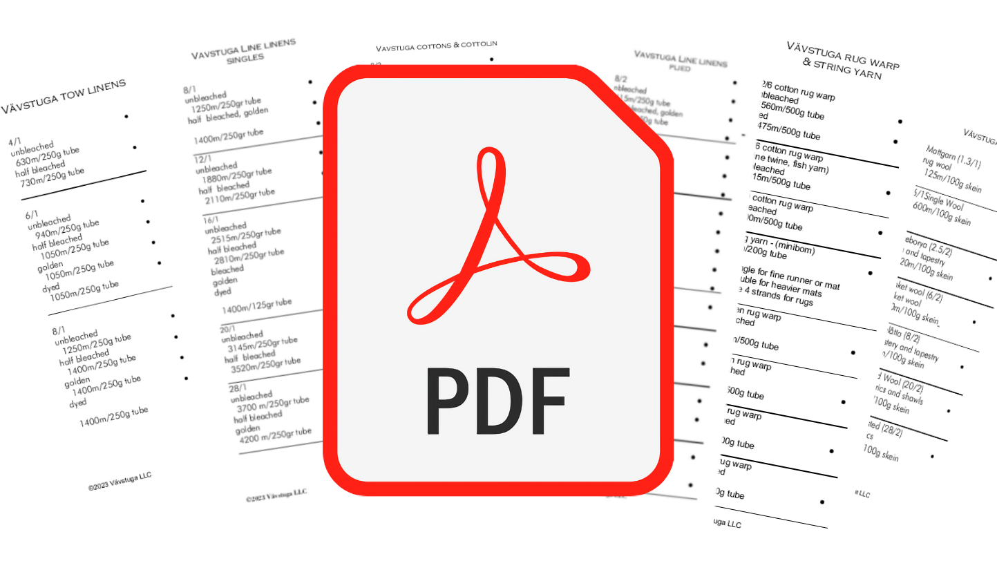(CL-12) Vavstuga yarn cards