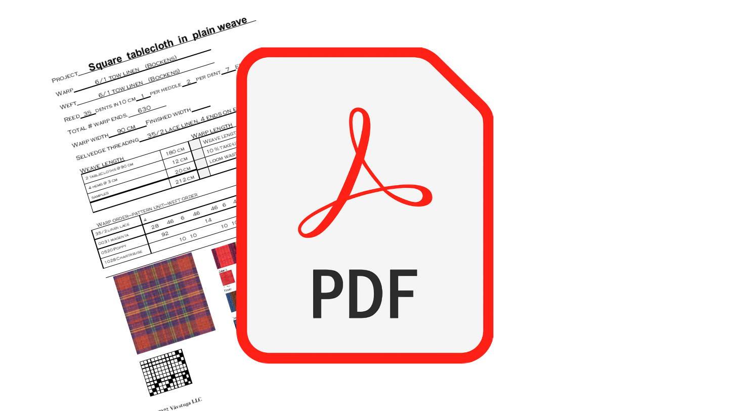 (CL-02) Tow linen tablecloth project sheet