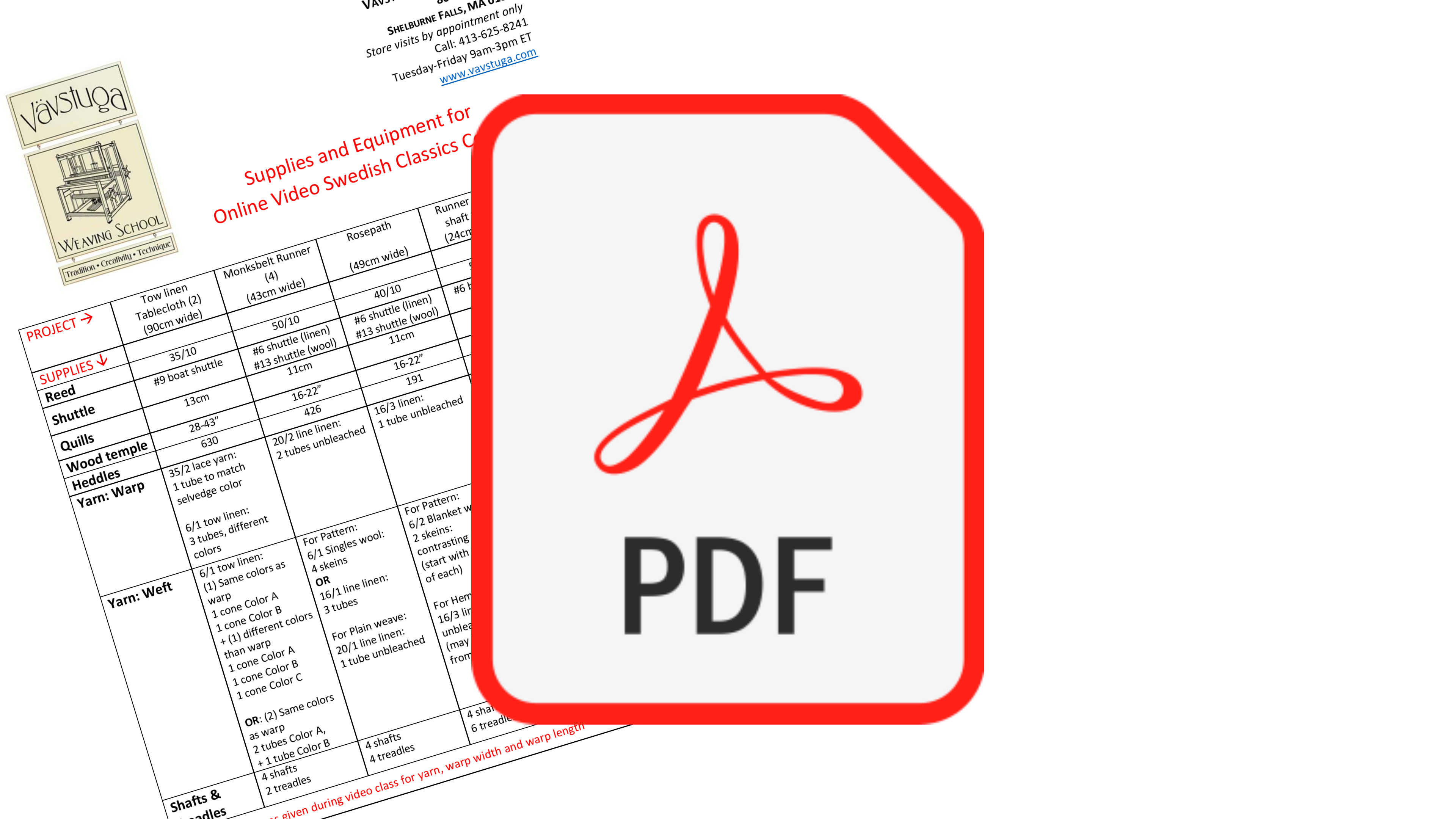 Classics Supply List