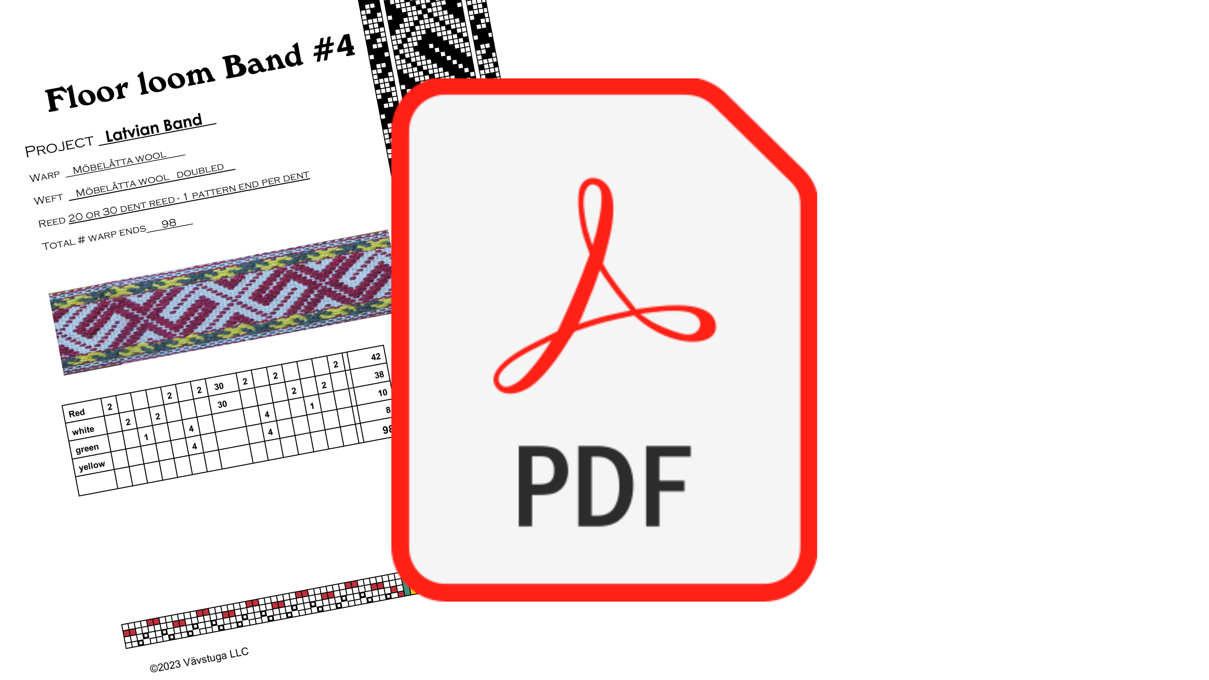(BW-22) Floor loom #4 project sheet