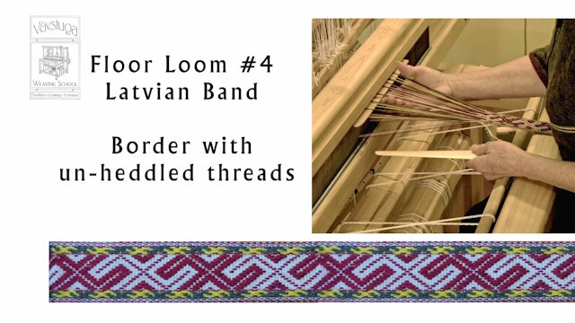 BW-22. Floor loom #4 – Latvian band
