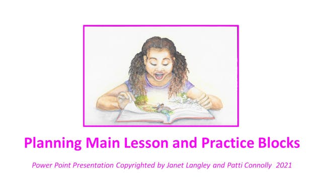 How to Plan a Main Lesson Block