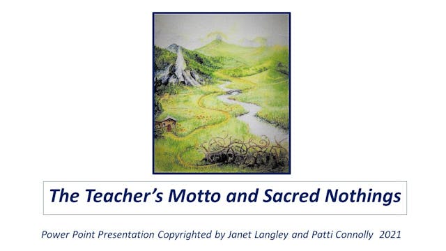 The Teacher's Motto and Sacred Nothings Grade 3