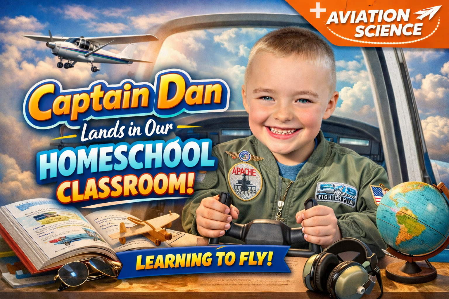 Captain Dan made a smooth landing into our homeschool classroom