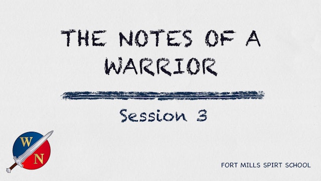 The Notes Of A Warrior Session 3 -  Ft Mill - Kevin Zadai