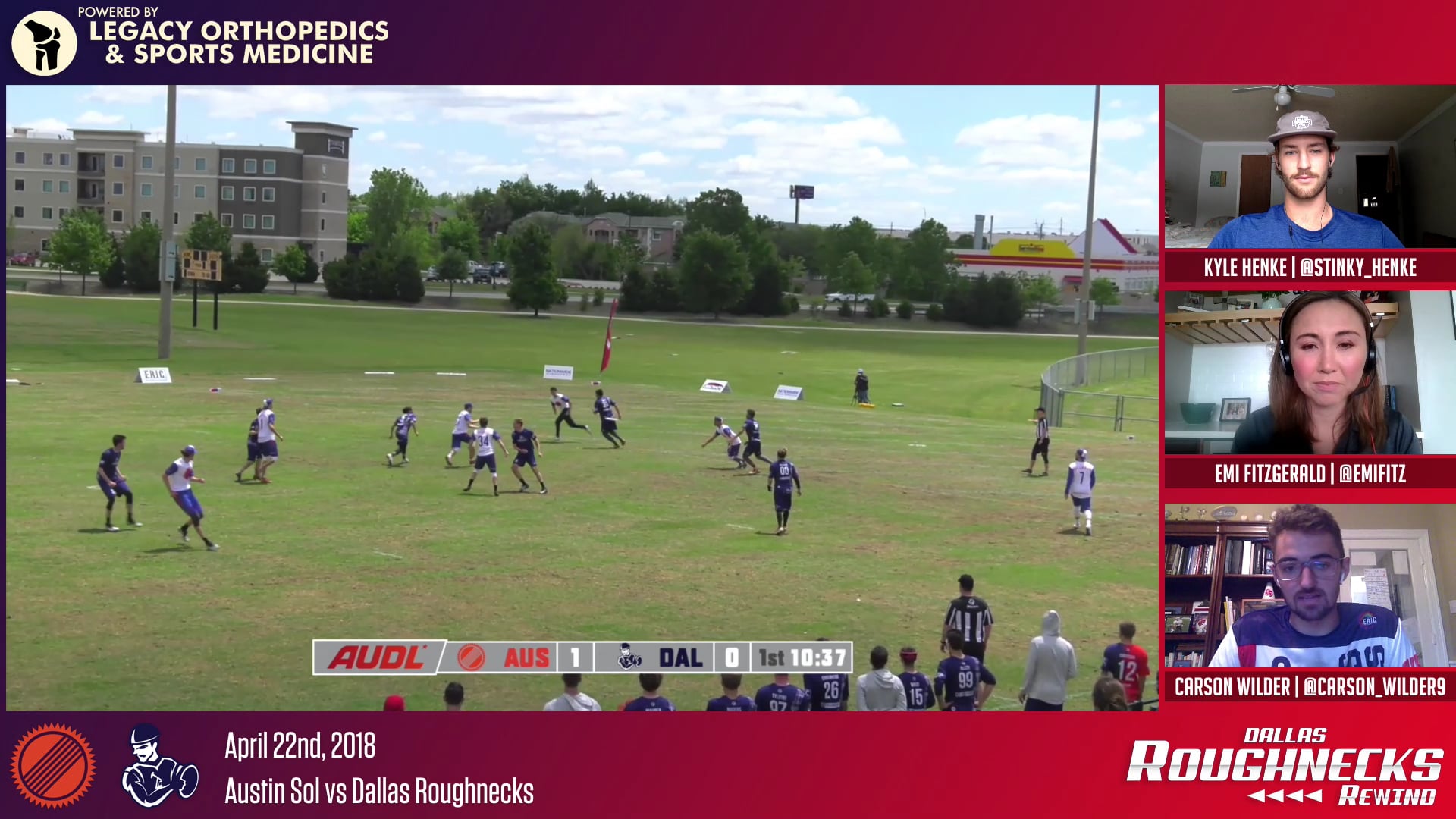  Roughneck Rewind 02: 2018 AUDL Regular Season vs Austin Sol