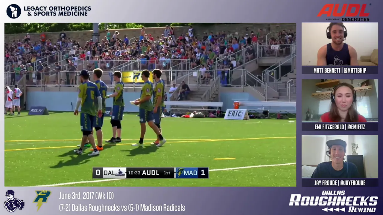 Roughneck Rewind 06: 2017 Week10 vs Madison Radicals - Dallas ...