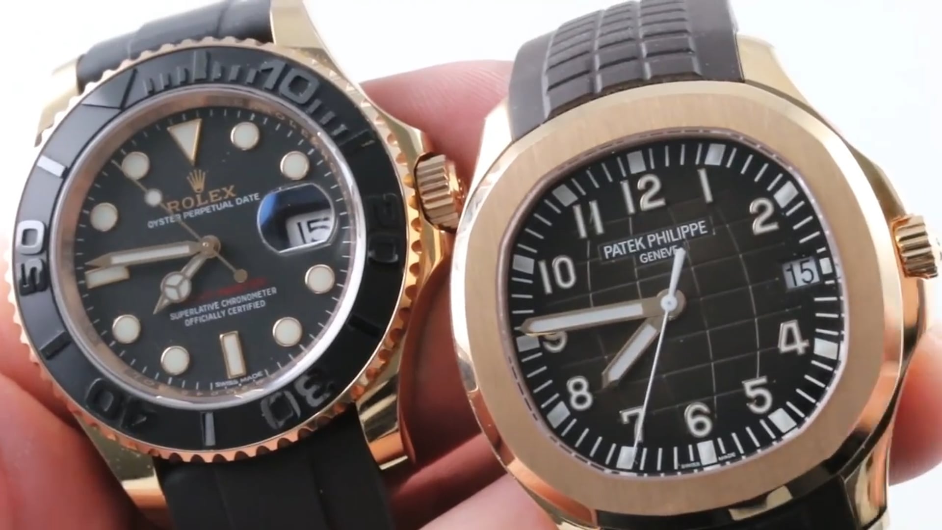 Rolex Yacht Master Oysterflex 116655 vs Patek Philippe Aquanaut Jumbo 5167R-001