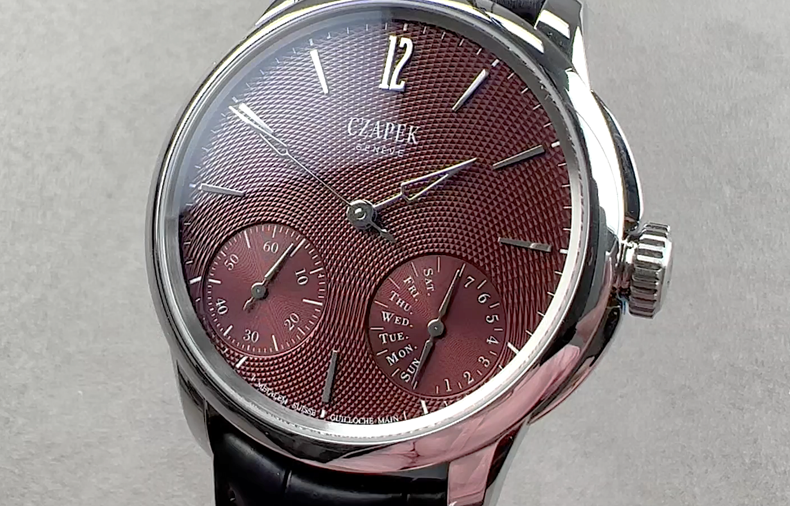 Czapek Quai des Bergues Guilloche Ricochet Rosewood S