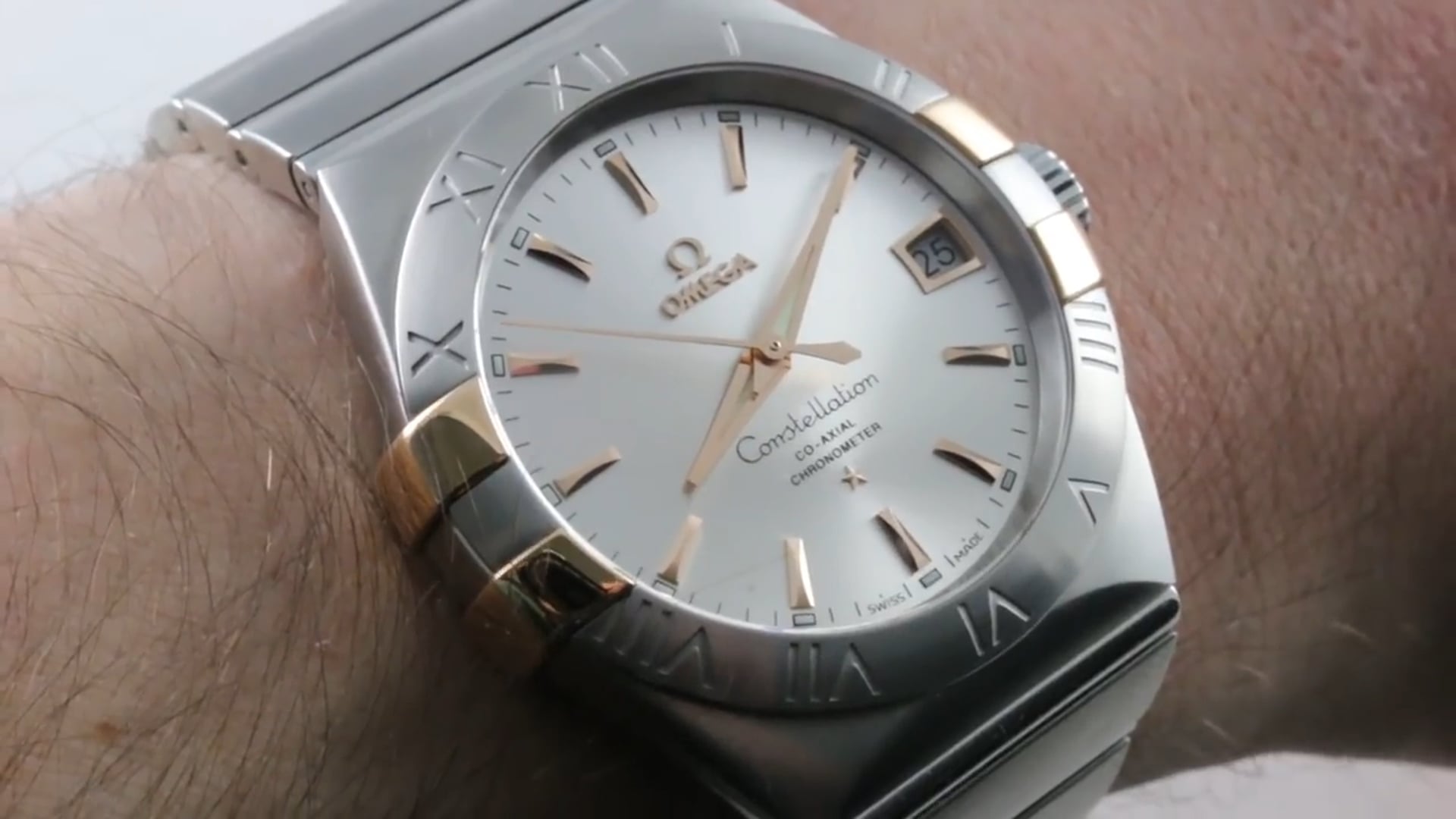 Omega Constellation Co Axial Chronometer Steel Rose Gold 123.20.38.21.02.004