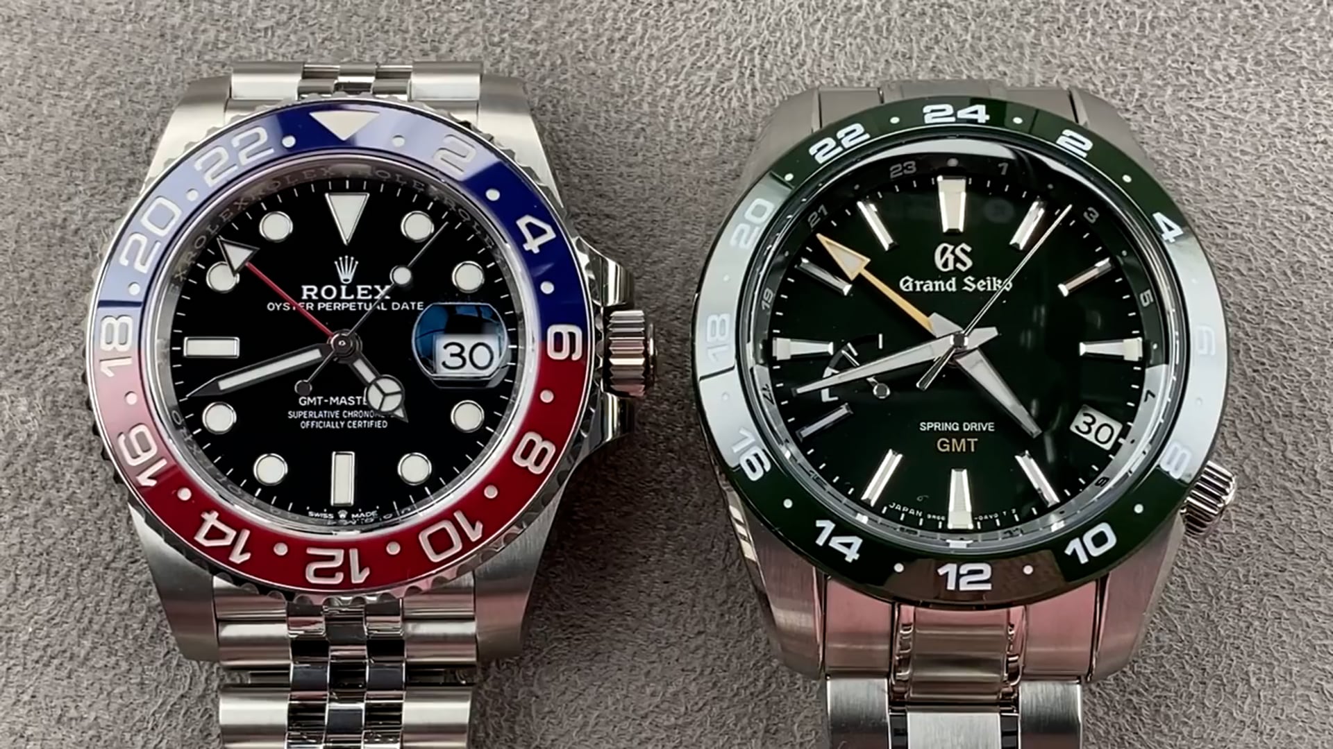 Rolex GMT Master II Pepsi 126710BLRO vs. Grand Seiko Spring Drive GMT SBGE257
