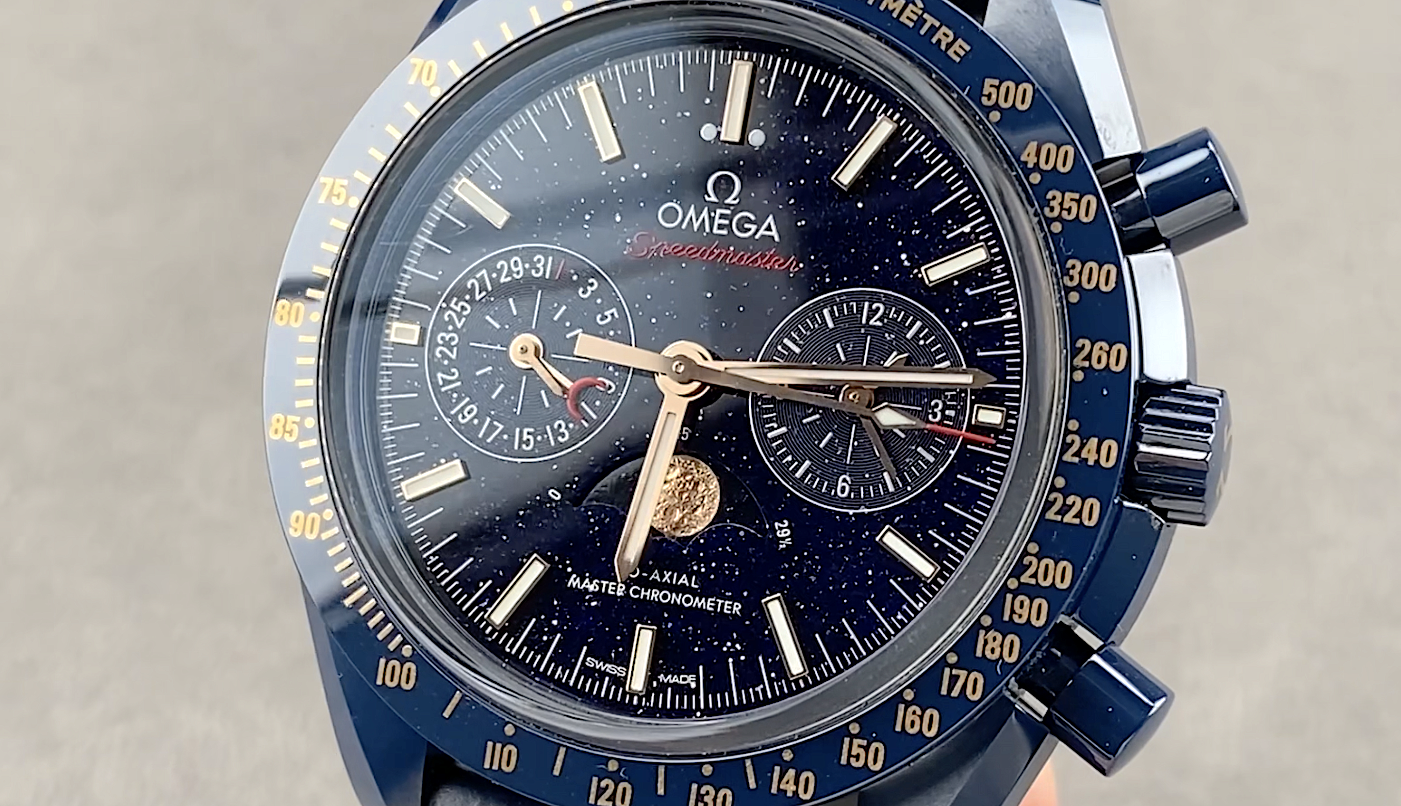Omega Speedmaster Moonwatch "Blue Side Of The Moon" Blue Aventurine Dial