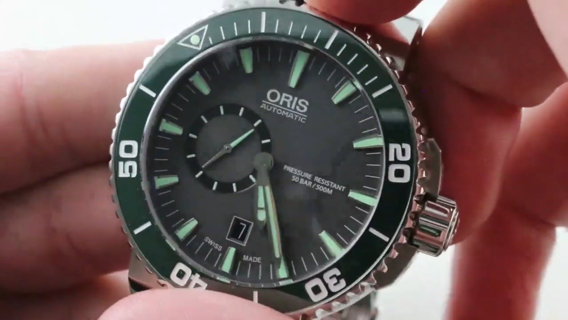 Oris aquis outlet tungsten