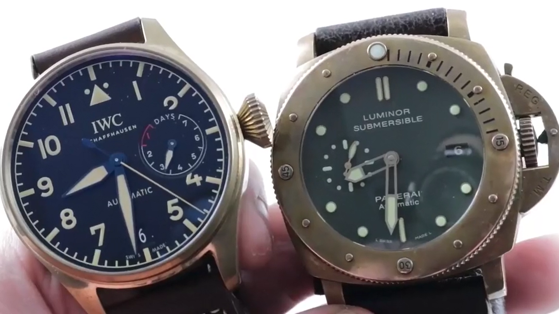 Panerai Luminor Bronzo PAM 382 vs IWC Big Pilot Bronze 5010-05