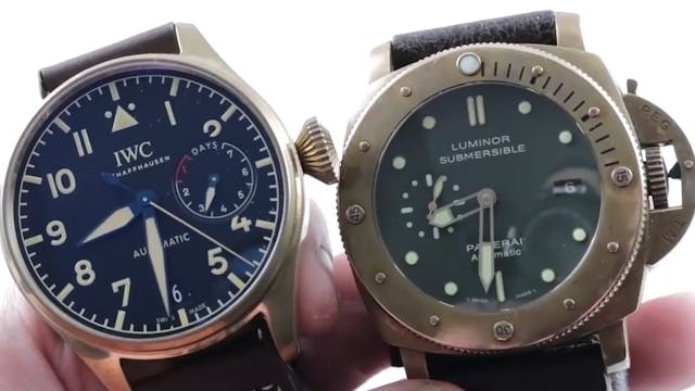 Panerai Luminor Bronzo PAM 382 vs IWC...
