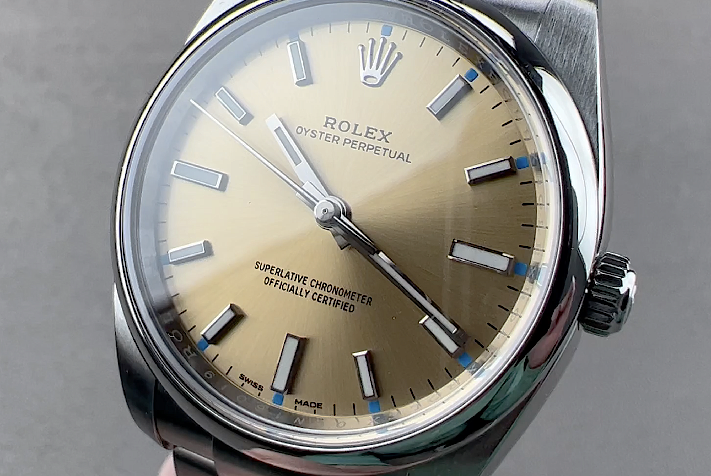 Rolex Oyster Perpetual 34 White Grape Dial 114200