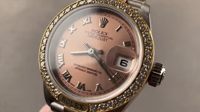 Rolex Ladies' Datejust Tridor with Diamond Bezel 69149BIC