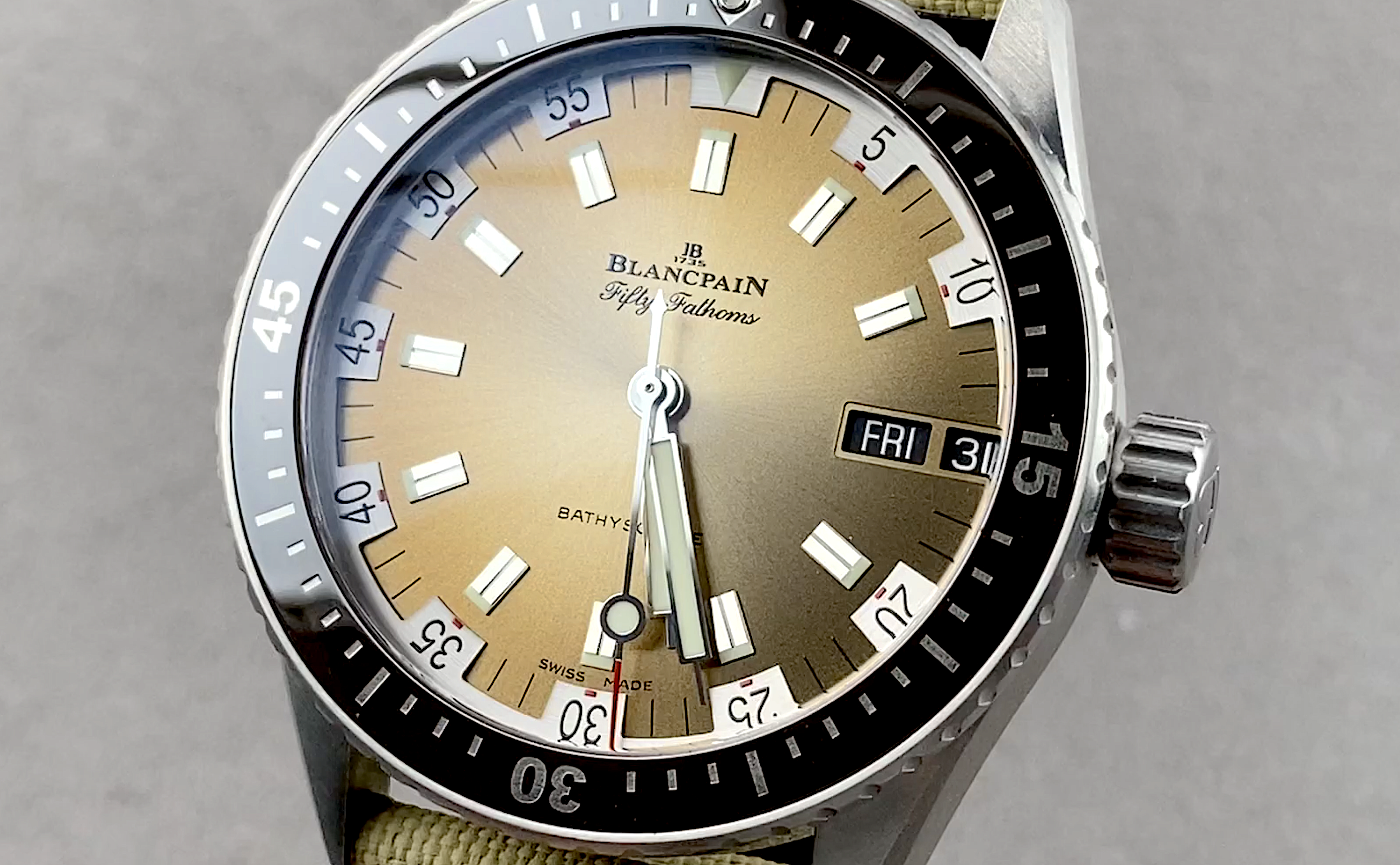 Blancpain Fifty Fathoms Bathyscaphe Day Date Desert Edition 5052-1146-E52A