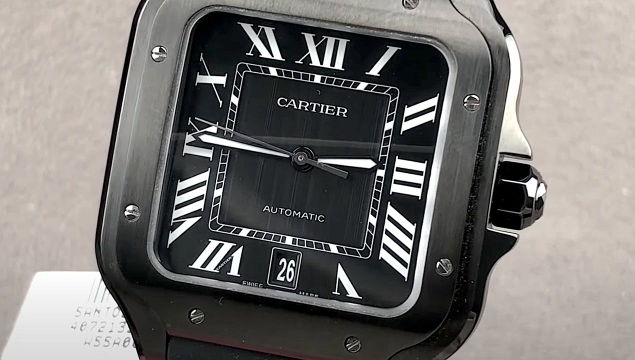Cartier Santos De Cartier Large Model Black ADLC WSSA0039