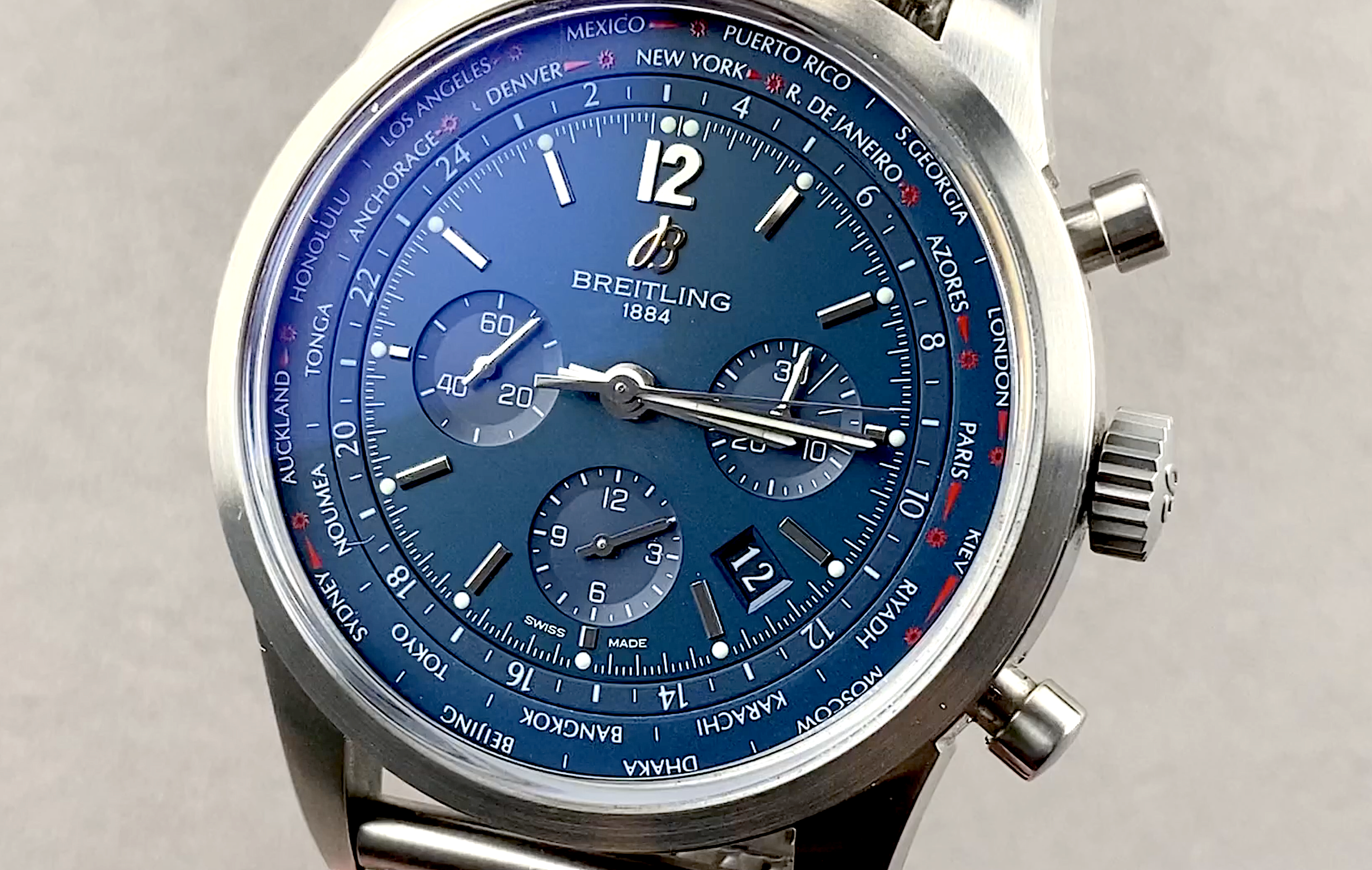 Breitling Transocean Chronograph Unitime Pilot AB0510U9/C879