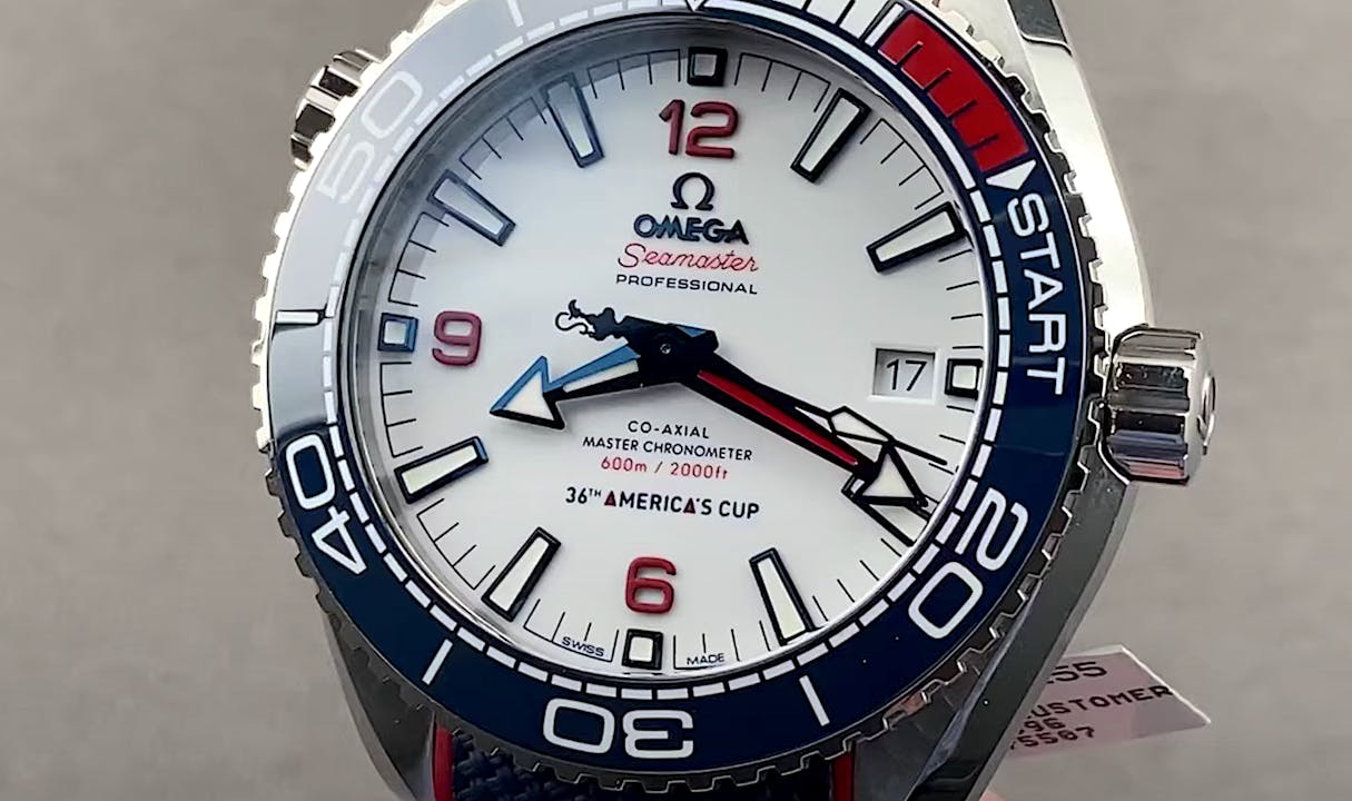 Omega Seamaster. 41mm. Automatic. White gold bezel. America's Cup. Limited  Edition.