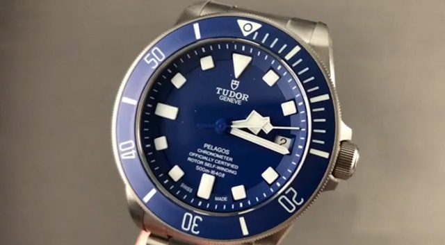 Tudor Pelagos Titanium Blue Dial Dive Watch 25600 Review