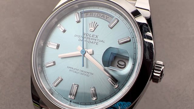 Rolex Day-Date Ice Blue Platinum Diam...