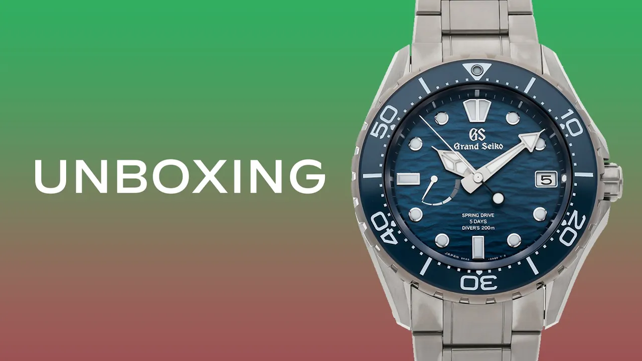 Unboxing Grand Seiko Evolution 9 Spring Drive Diver SLGA023 Watch Review