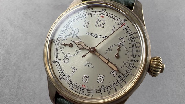 Montblanc 1858 Mono-Pusher Chronograph Tachymeter Limited Edition Bronze 116243