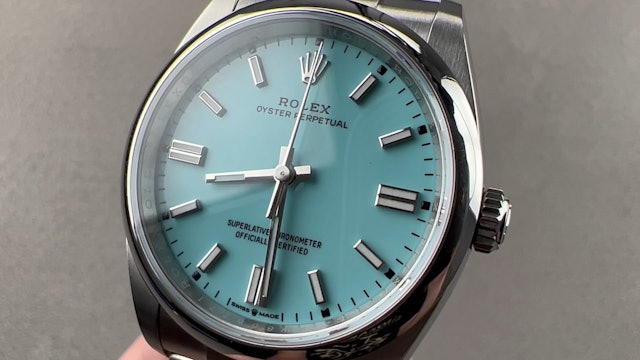 Rolex Oyster Perpetual 36mm Turquoise "Tiffany" Blue 126000