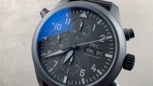 IWC Pilot's Watch Double Chronograph Top Gun Ceratanium IW3718-15