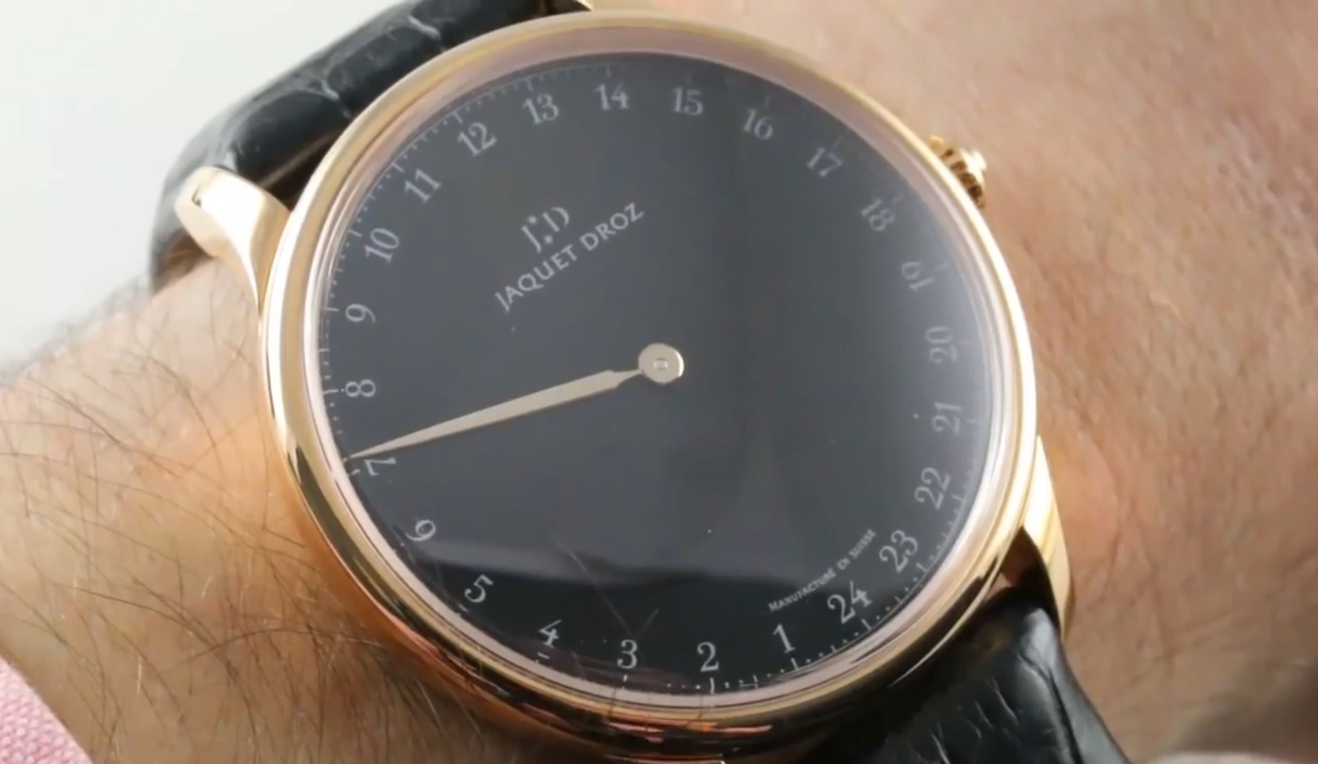 Jaquet Droz Astrale Black Enamel Grande Heure 24 Hour J025033202 Review