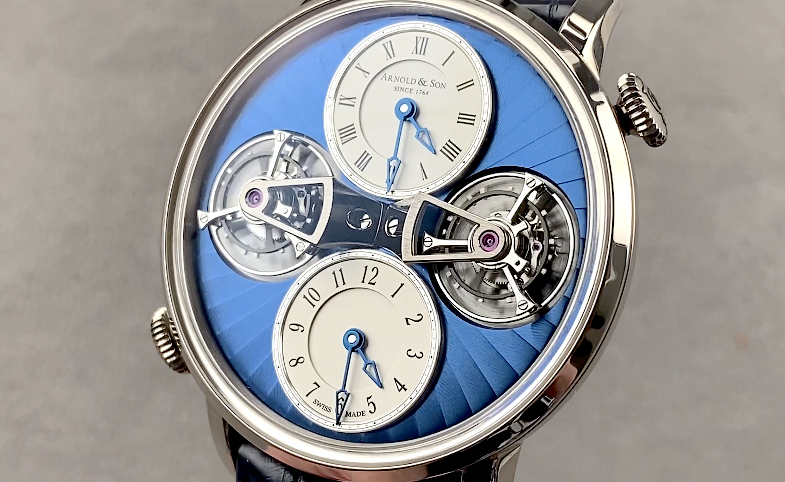 Arnold & Son Double Tourbillon Escapement Piece Unique 38.7.1.01