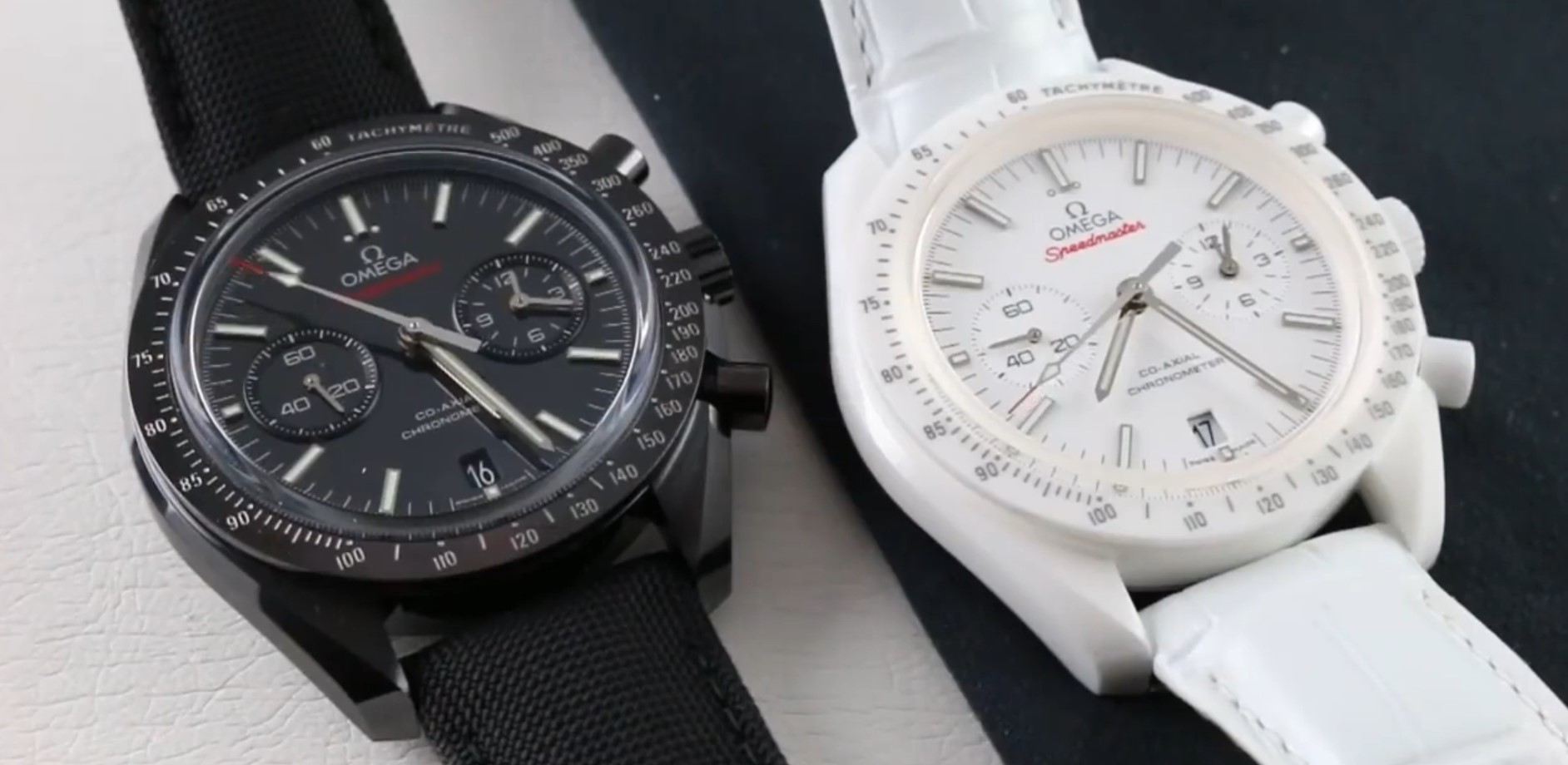 Versus: Omega Speedmaster Dark Side Of The Moon vs. White Side Of The Moon