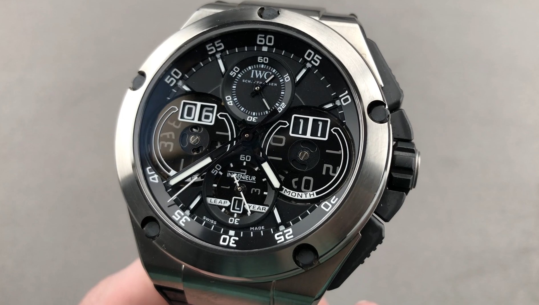 IWC Ingenieur Perpertual Calendar Digital Date Month IW3792-01