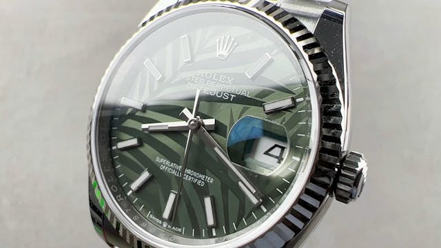 Rolex Datejust Green Palm Dial 126234