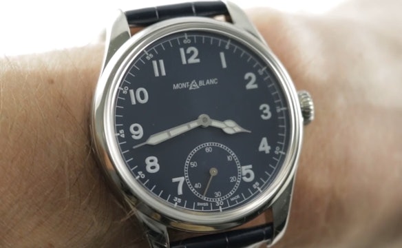 Montblanc 1858 Small Second Blue Dial 113702 Montblanc Watch Review