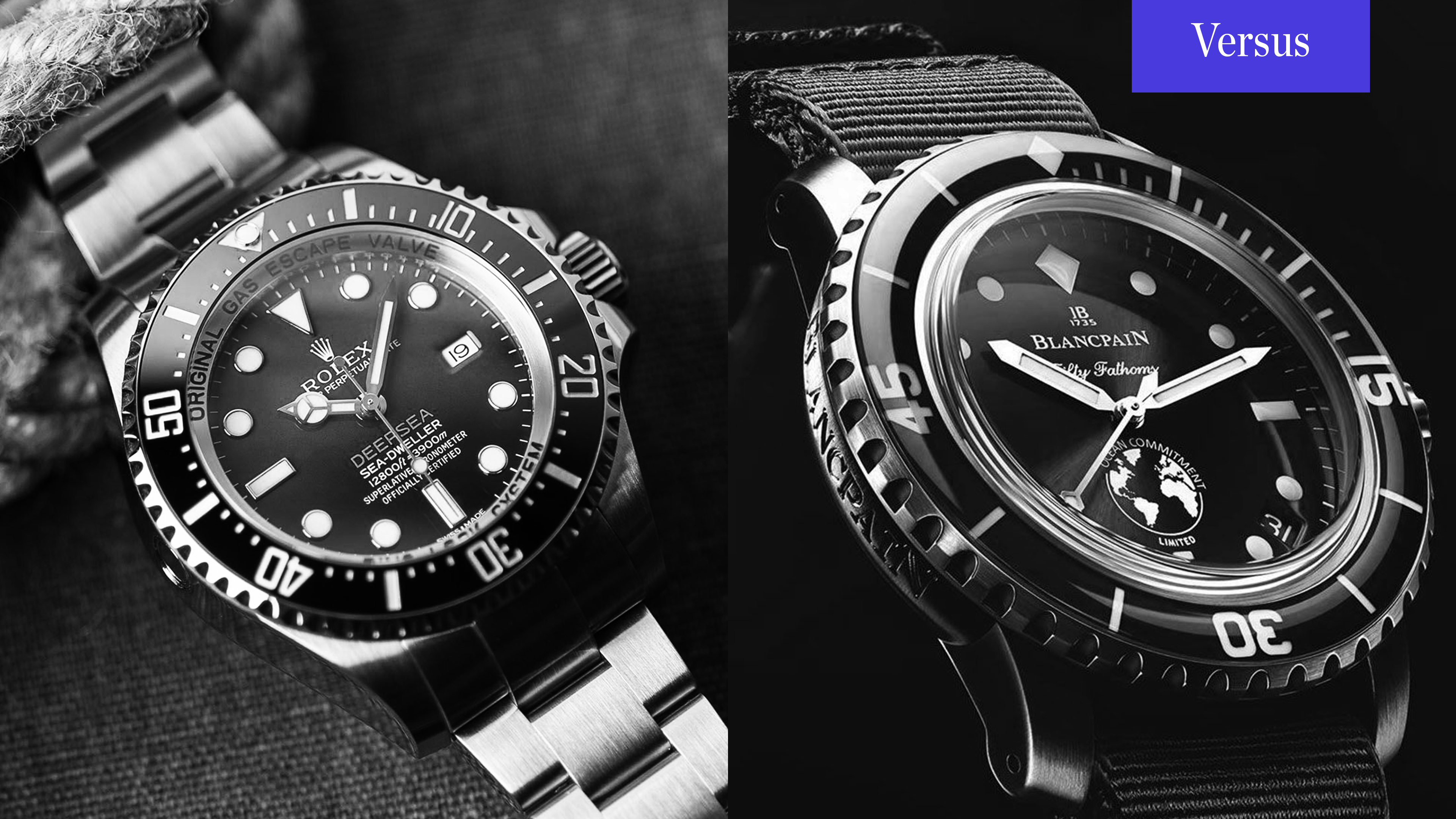 Blancpain fifty fathoms shop vs rolex sea dweller