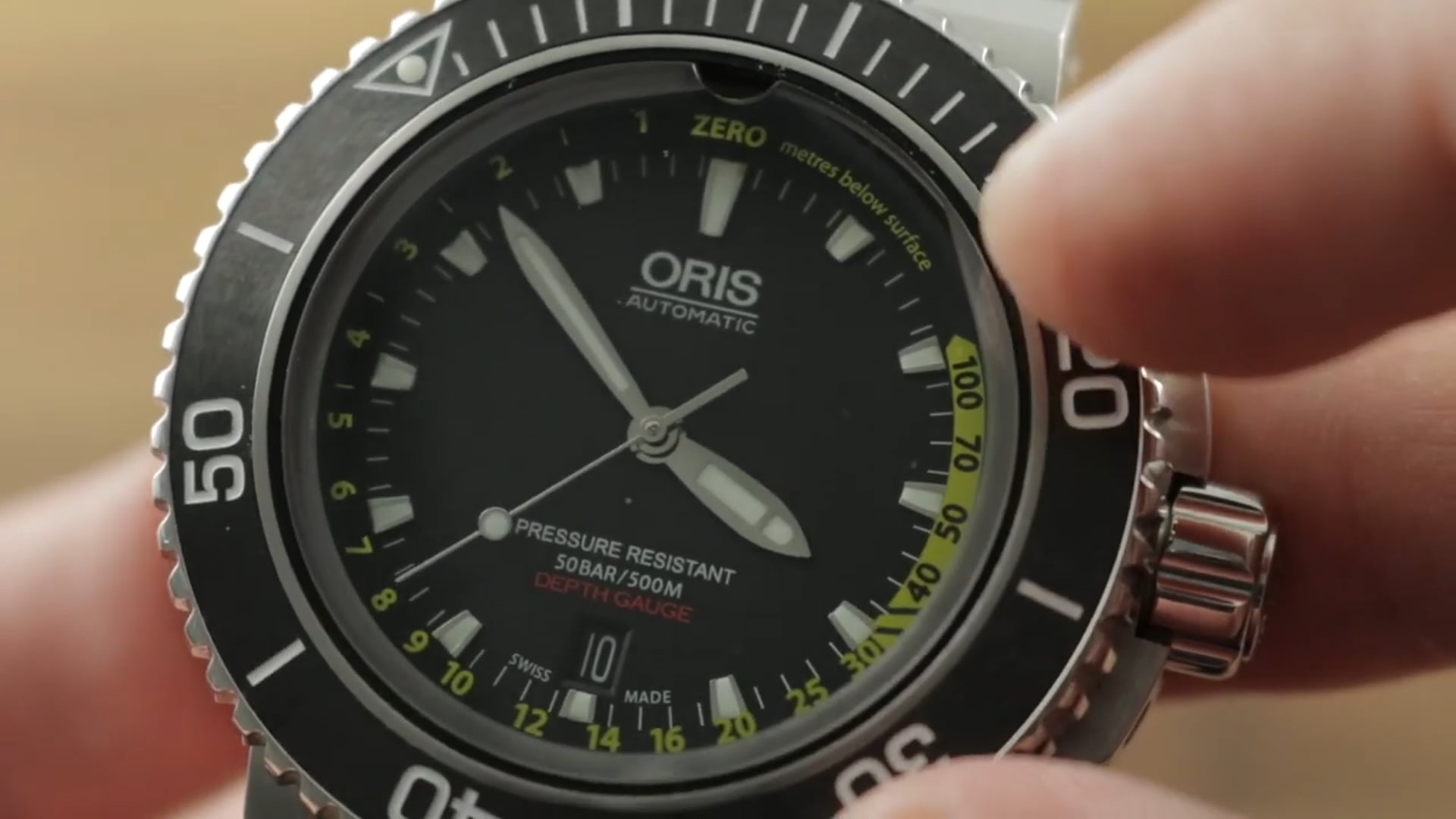 Oris Aquis Depth Gauge Chronograph 774 7708 4154RS Review Oris