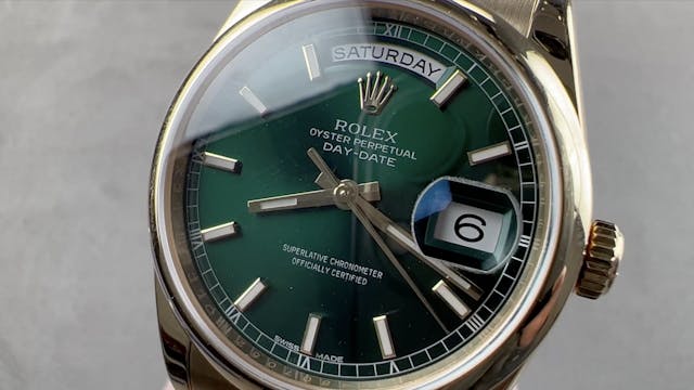Rolex Day Date Emerald Green Dial 118208